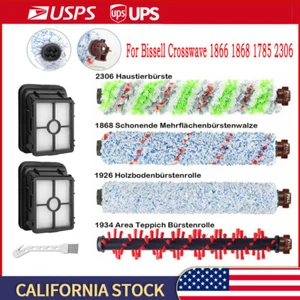 Hepa Filter Brush Rolls for Bissell Crosswave 1866 1868 1785  Vacuum Cleaner - Picture 1 of 15