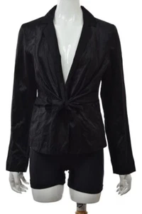 Blazer Eileen Fisher Talla S Negro Algodón Carrera Chaqueta Básica - Imagen 1 de 5