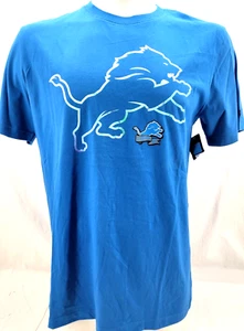 NEW Detroit Lions NFC NFL Team New Era Blue Crew Neck SS Tee Shirt Mens L - Picture 1 of 9