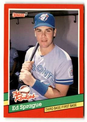 1991 Donruss The Rookies #14 Ed Sprague    Toronto Blue Jays Baseball C ID:52401 - Image 1 of 2