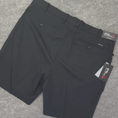 NWT RLX Ralph Lauren Mens Tailored Fit Performance Golf Shorts, Black, Size 36" - Image 1 of 4