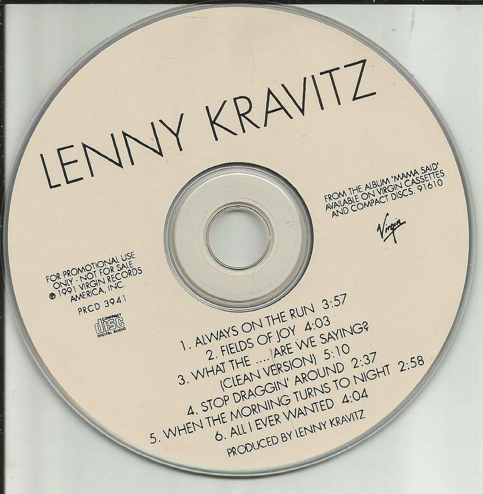 LENNY KRAVITZ Always on the Run 6TRX SAMPLER w/ RARE CLEAN PROMO DJ CD Single  Foto 1 de 1