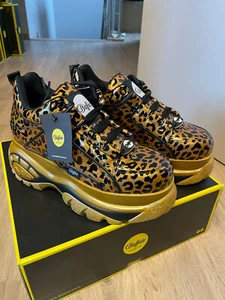 Buffalo London 1339-14 2.0 calf leather patent leopard brown LACK grössen 36-40