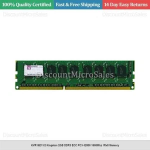 KVR16E11/2 Kingston 2GB DDR3 ECC PC3-12800 1600Mhz 1Rx8 Memory - Picture 1 of 1