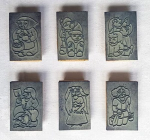 6x DDR Kinderstempel Märchen Motive VEB Famos Leipzig Stempel #001 - Bild 1 von 3