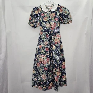 Vintage My Twinn Girl Size 12 Multicolor Floral Cotton Jumpsuit - Picture 1 of 8