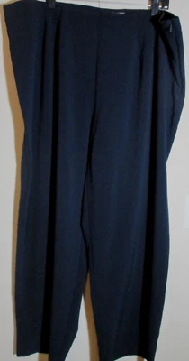 East 5TH Women's Size 26W Tall Black Straight Leg HighRise Polyester Dress Pants - Image 1 of 4