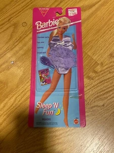 Barbie Mattel 1993 Sleep 'N Fun Slumber Party Conjunto Cepillo y Libro Nuevo 68021 - Imagen 1 de 2