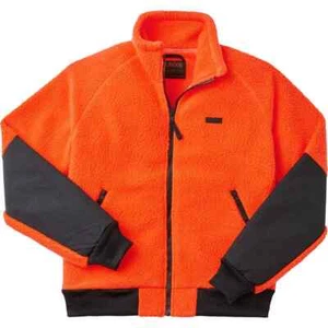 Filson Sherpa Fleece Jacket 20117928 Flame Blaze Orange Black Polartec CC - Picture 1 of 7