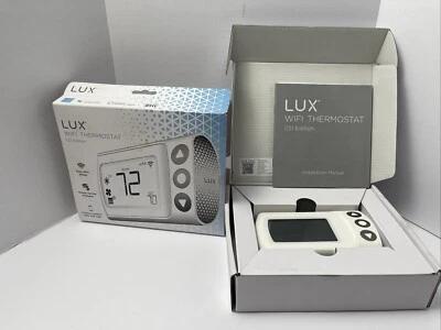LUX Built In WiFi Heating and Cooling Touch Screen Smart-Enabled Thermostat - Image 1 of 4