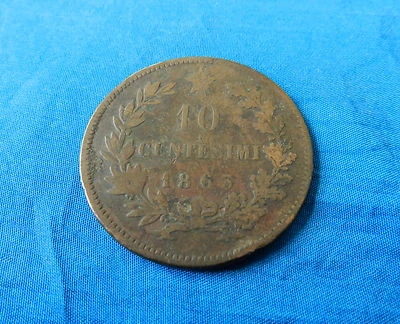 1863 Italy 10 Centesimi Coin - Image 1 of 2