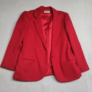 Alfred Dunner Jacket  Women's Vintage Single Button Blazer Red - Picture 1 of 9