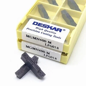 10Pcs MGMN400-M LF6018 4mm Cut Off Carbide Grooving inserts For Stainless steel - Picture 1 of 4