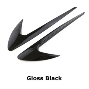2 piezas insignia boomerang borde de guardabarros negro brillante apta para AMG V8 C200 C300 E30 - Imagen 1 de 12