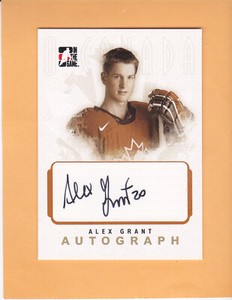 ALEX GRANT 2007-08 ITG O CANADA AUTOGRAPH #A-AG TEAM CANADA NM-MT  A1