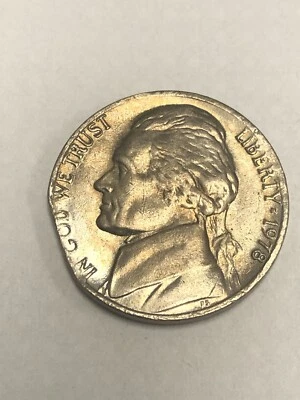 1978 JEFFERSON NICKEL MINT ERROR CLIPPED - Image 1 of 2