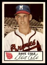 1953 Johnston Cookies Braves Baseball #6 Dave Cole EX *d2