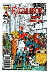 Excalibur #8 (1989) NM NEWSSTAND feat NEW MUTANTS - Picture 1 of 2