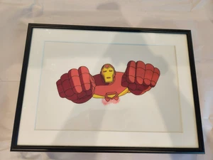 Iron Man Serigraph Animation Cel on Acetate! PROFESSIONALLY FRAMED!!!  - Picture 1 of 5