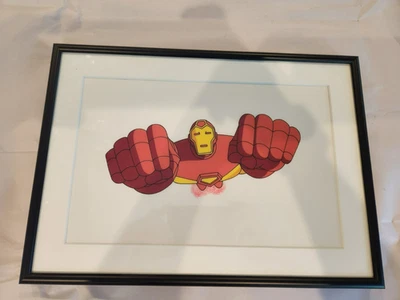 Iron Man Serigraph Animation Cel on Acetate! PROFESSIONALLY FRAMED!!!  - Image 1 of 4
