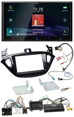 JVC USB Bluetooth 2DIN DAB Lenkrad Autoradio für Opel Adam Corsa E ab 2013 PDC - Bild 1 von 4