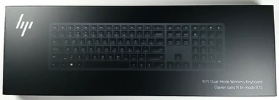 NUEVO HP 975 Teclado Inalámbrico Modo Dual Bluetooth Retroiluminado Bajo Perfil Tijera Foto 1 de 4