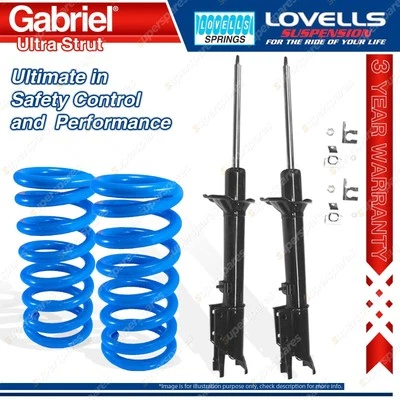 2 Rear Gabriel Ultra Strut Shocks + Lovells Springs for Ford Laser KA KB KC KE - image 1 of 2