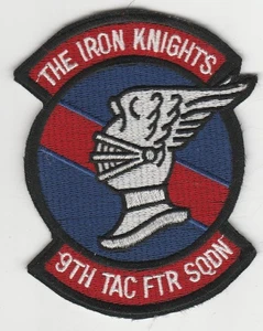 US Air Force USAF 9th TFS Tactical Fighter Squadron Patch "The Iron Knights" - Bild 1 von 2