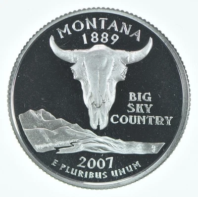 2007-S Washington State Quarter 90% Silver Proof Montana *6402 - Image 1 of 3