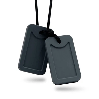 Collar Masticable Sensorial para Niños, Ayuda Motora Oral Gris Masticable  Foto 1 de 4