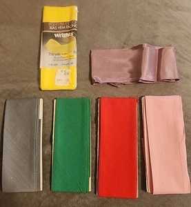 Lot Of Vintage Wrights Bias Hem Facing Lot 1979 Multi Colors Wide 2.30m Unused - Picture 1 of 3