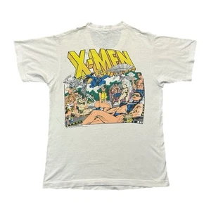 Vintage 90s Marvel Comics X-Men Pool Party Shirt Sz L Thrashed Single Stitch - Picture 1 of 6
