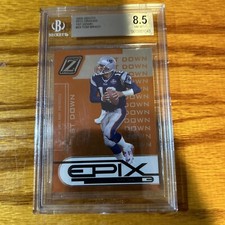 Tom Brady 2005 Donruss Zenith EPIX 1st Down Orange 931/1000 Patriots BGS 8.5