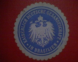 Siegelmarke Kaiserl. Deutsche Gesandtschaft in Brasilien - Bild 1 von 2
