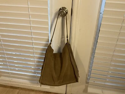 DKNY Handbag Fringe Tassel Shoulder Bag Suede Tan Women’s - Image 1 of 4