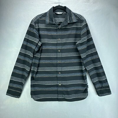 The North Face Shirt Mens Small Black Gray Button Up Southwest Aztec Striped - Image 1 of 4