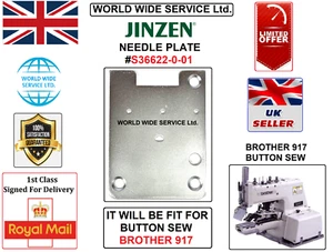 BROTHER B917 NEEDLE PLATE #S36622-0-01 BUTTONSEW INDUSTRIAL SEWING MACHINE PART - Picture 1 of 3