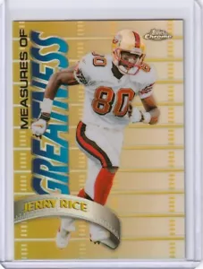 1998 Topps Chrome Measures of Greatness Refractor Jerry Rice #MG3 HOF - Picture 1 of 2