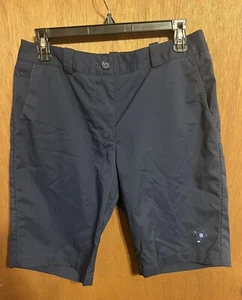 Nike Shorts Womens 8 Navy Chino Dri-Fit Tour Performance Golf Sports Ladies - Picture 1 of 4