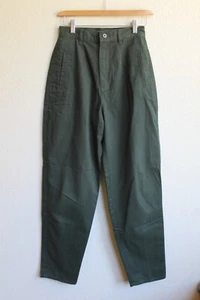 Vintage 80's Paris Sport Club High Waisted Olive Green Womens Pants 5 25" waist - Picture 1 of 3