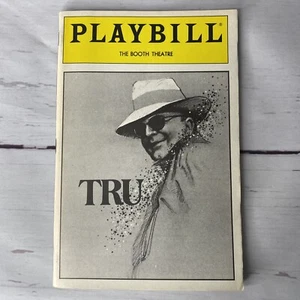 TRU Playbill opening night book Broadway Dec 1989 Robert Morse Truman Capote - Picture 1 of 9