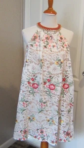 Belle Badgley Mischka LACE Halter dress New with tags Floral Size 6 - Picture 1 of 3
