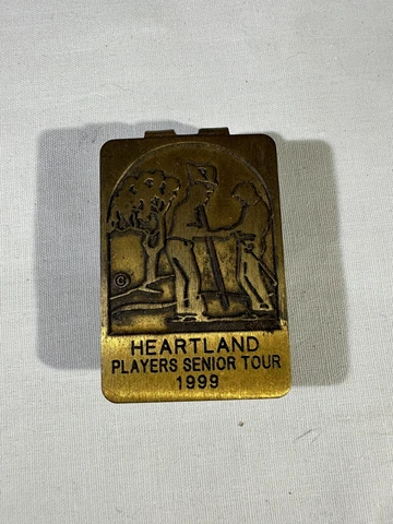 vintage golf belt clip money clip hat clip heartland 1999 senior open Cover