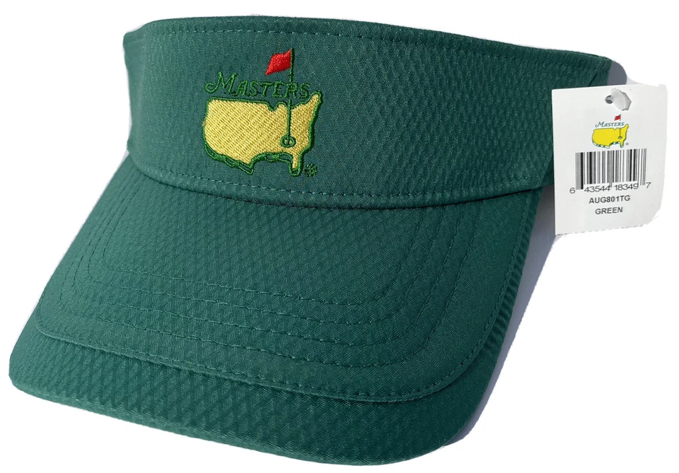 2025 MASTERS GREEN PERFORMANCE TECH VISOR HAT AUGUSTA NATIONAL ADJUSTABLE NEW - Bild 1 von 2
