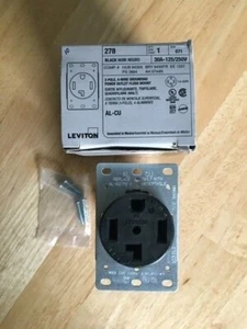 Leviton 278 Outlet Receptacle 30A 125V 250V NEMA 14-30R 3Pole 4Wire ... Leviton - Picture 1 of 3