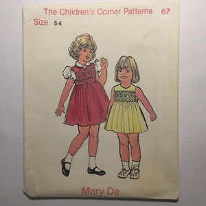 The Children Corner Pattern # 67 Gr. 5-6 Mary de Pinafore Sommerkleid Pullover ungeschnitten  - Bild 1 von 3