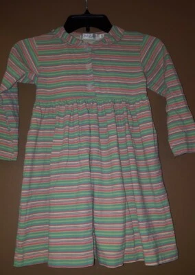 VESTIDO FRESH PRODUCT Rayas Talla 5 Verde Usado en Excelente Condición 100% Algodón Niña Escuela OTOÑO INVIERNO  Foto 1 de 2