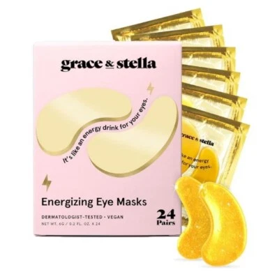 Grace & Stella Under Eye Mask (24 Pairs, Gold) Reduce Dark Circles, Puffy Eyes - Image 1 of 4