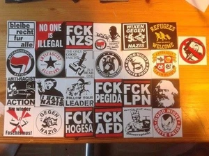 25x Anti Nazi Aufkleber stickers mix Antifa Gegen Nazis AFA Punk GNWP ARA 161 - Bild 1 von 2