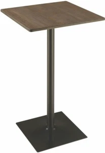 Industrial Style Bar Table in Dark Elm and Matte Black - Picture 1 of 2